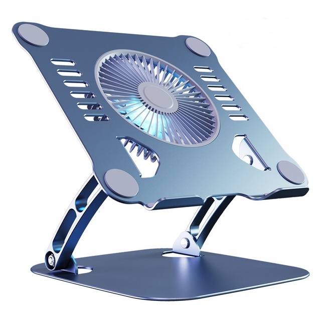 Supporto universale per tablet in lega, supporto da scrivania regolabile, ventola di raffreddamento, supporto pieghevole per notebook per iPad Pro 12.9, laptop 15.9_voghion.com