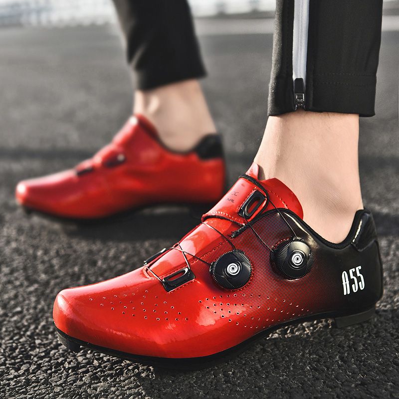 Cost performance Men's ultra light self-locking professional flat shoes, optional D-pedal, road bike compeon_voghion.com