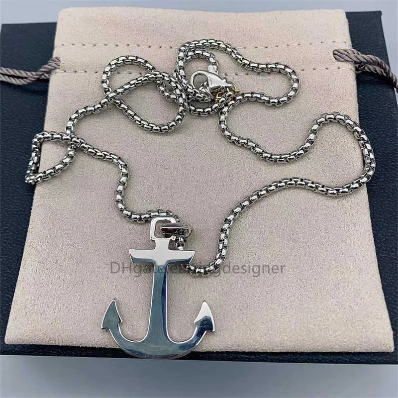 Collana con ciondolo, gioielli di design per donne, amuleto, ancora, gioielli raffinati senza pietre, buona qualità, non si perde._voghion.com