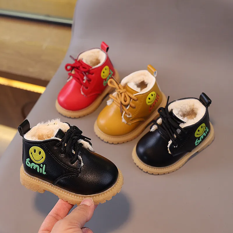 Batolata Děti Zima Kojenec Teplý Tlustý Chlapci Dívky Snow Cutefeet Little Baby Kožené Bavlněné kozačky Móda Měkké Velikosti 16 -_voghion.com