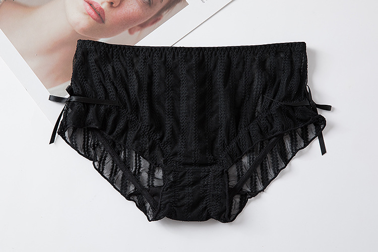 Unterwäsche Peplum schwarze Höschen schlanke sexy Slips für Frauen_voghion.com