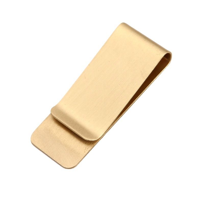 Vertical fashion simple hardware pen metal money clip stainless steel brass wallet can be processed_voghion.com