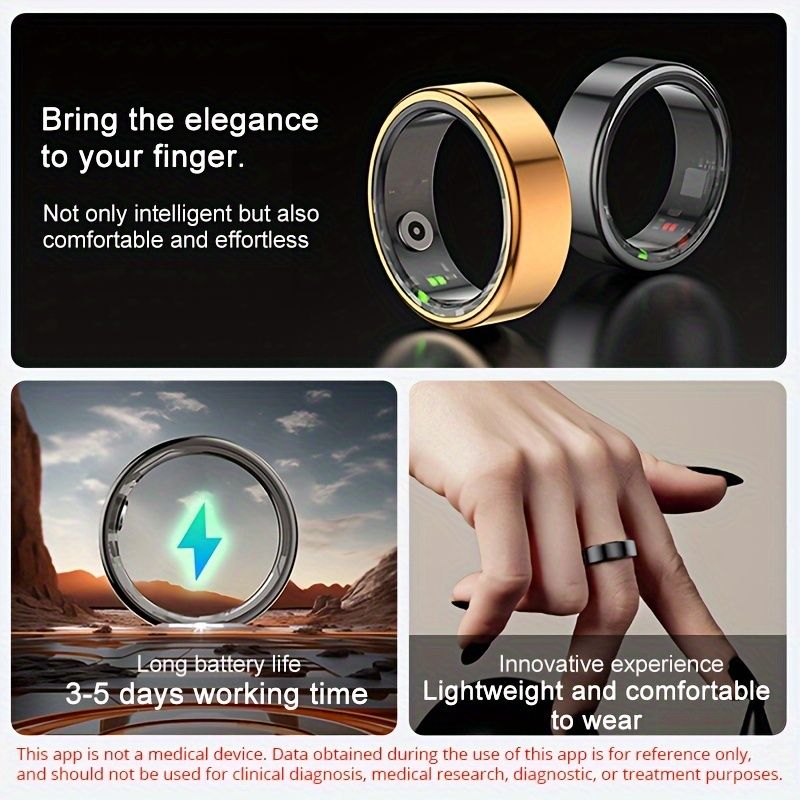 Fiess Trackers Exercise smart rings, steps, distance, calories, sleep activity trackers, gifts for boys and girls_voghion.com