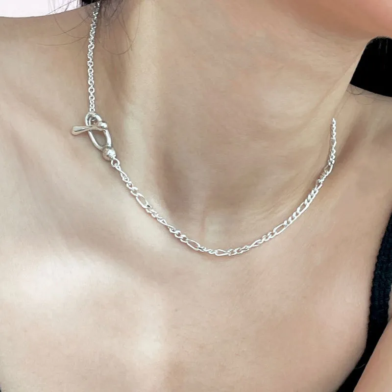 Chains Minimalist OT Clasp Necklace For Women Couple Korean Trendy Classic Temperament Clavicle Chain Anniversary_voghion.com