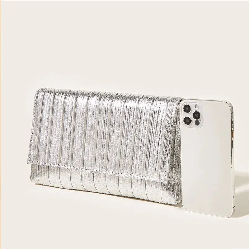 Gold Sequins Evening Clutch for Women 2024 Fashion Party Purse Ladies Chain Shoulder Crossbody Wedding Bags 240830_voghion.com