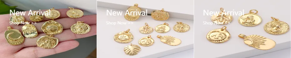 Charms Sun Pendant CZ Crystal Gold Color Sier Flower Pendants For Women DIY Jewelry Making Findings Supplies Wholesale_voghion.com