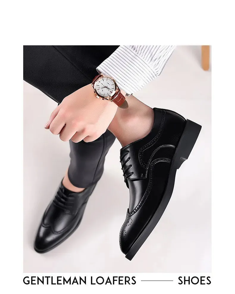 Formale Oxford-Schuhe aus echtem Leder für Herren Brogue-Schuhe Sapato Social Mascuo Chaussures Hommes Pointu 240607_voghion.com