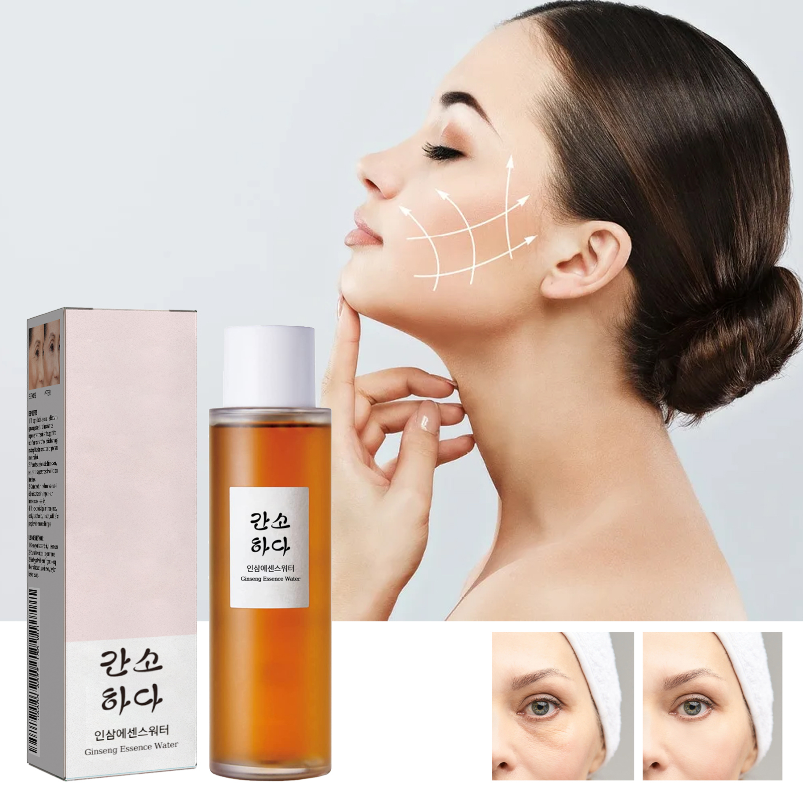 Jaysuing Ginseng Essence Water: Brightens The Complexion, Moisturizes And Repairs Dull Skin, Lightens Fine Lines, And Anti-Wrinkle Serum_voghion.com