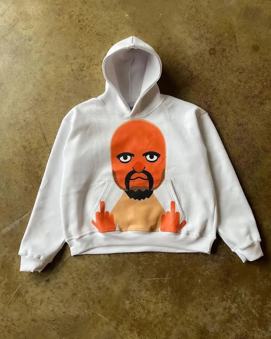 American Retro Tongue Printing Hooded Pure Cotton Sweatshirt Mens and Womens Loose Top streetwear haikyuu Y2K clothing_voghion.com
