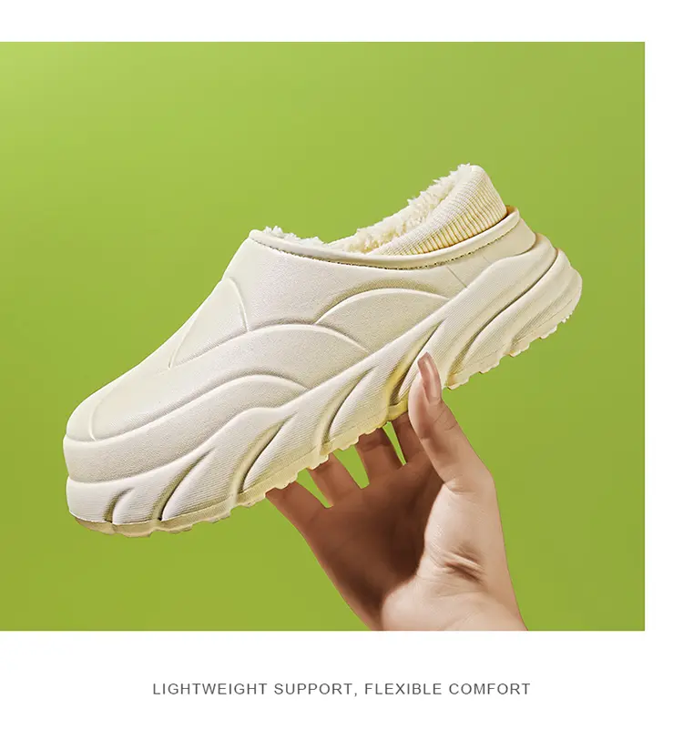 Dikke katoenen pantoffels voor koppels zijn modieus en warm, en mannen en vrouwen hebben het gevoel dat ze op stront stappen._voghion.com