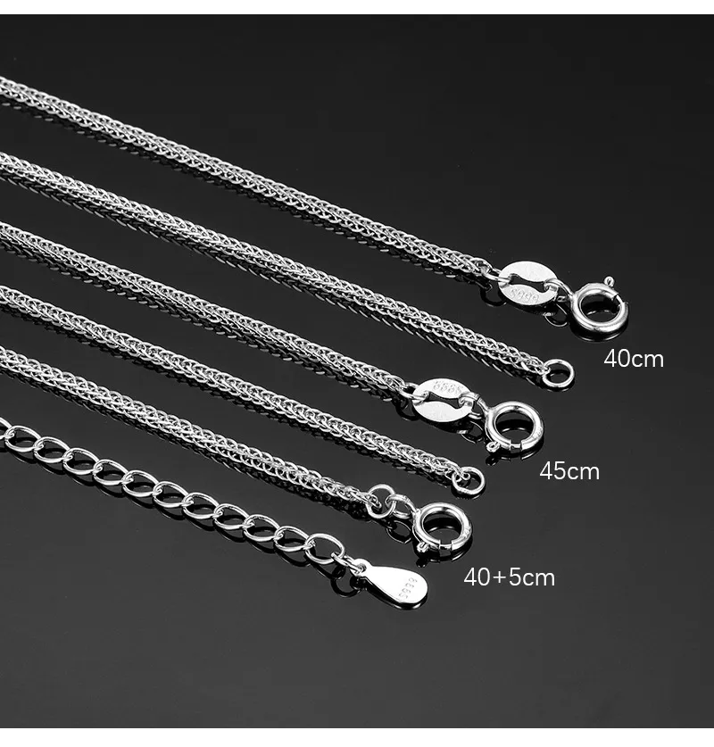 S999 Sterling Pure Sier O Cross Link Chain Collane Shining Bling Collana corta Choker Accessori per gioielli fai da te_voghion.com