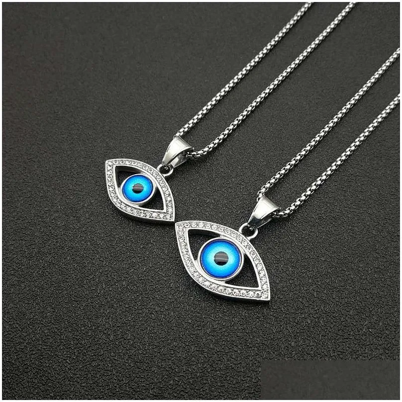 Collana con ciondolo anti-malocchio Occhi azzurri Amuleto fortunato Protezione Consegna a domicilio Gioielli Collane Pendenti Dhvfo_voghion.com