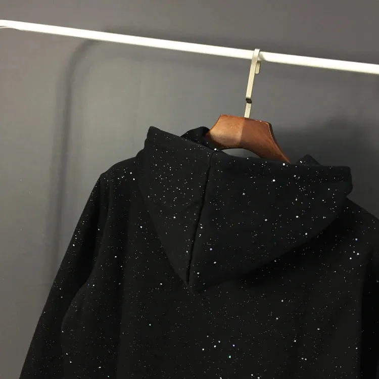 Autumn Winter Fashion Glitter Loose Fit Veet Patch For Couples Long Sleeve Pullover Streetwear Mens Hoodie 241127_voghion.com