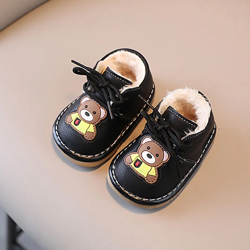 Infant Winter Erste Wanderer Plüsch Warme Baby Mädchen Nette Cartoon Casual Junge Littlesprouts Flache Weiche Bequeme Kleinkind_voghion.com