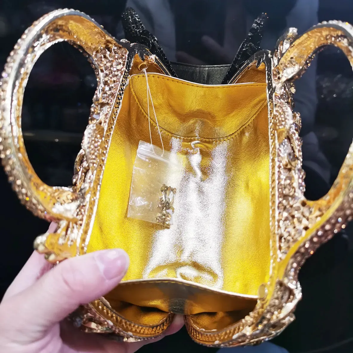 KHNMEET Genți de mână mini din auriu roz, cutie de cristal, genți de seară pentru femei, poșetă de nuntă cu șampanie, SM94 240819_voghion.com
