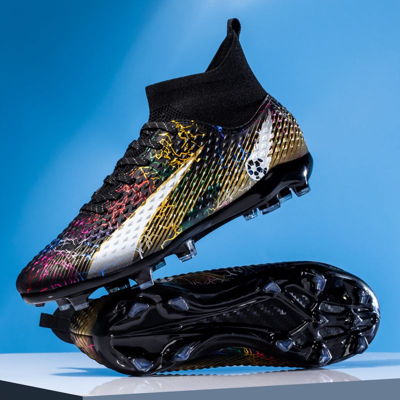Große High-Top-Fußballschuhe mit langen Spikes 33-46_voghion.com