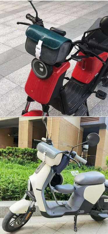 Borsa da trasporto anteriore per scooter elettrico, decorazione, accessori, borsa da appendere in pelle per moto, impermeabile, Yadi n. 9 Emma_voghion.com