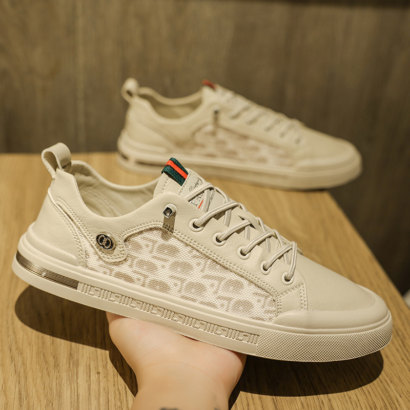 Men's Casual Board Shoes Flat Sole Breathable Versatile Trainer_voghion.com