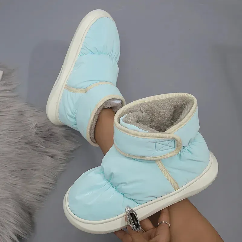Bottines d'hiver chaudes, épaisses, en peluche, imperméables, antidérapantes, en coton, rembourrées, pour femme_voghion.com