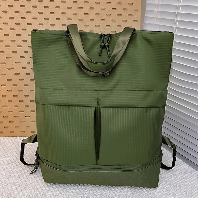 Unisex Travel Backbag Lightweight Women&Men Carry On Backpack Large Capacity Solid Colour Multifunctional Versatile_voghion.com