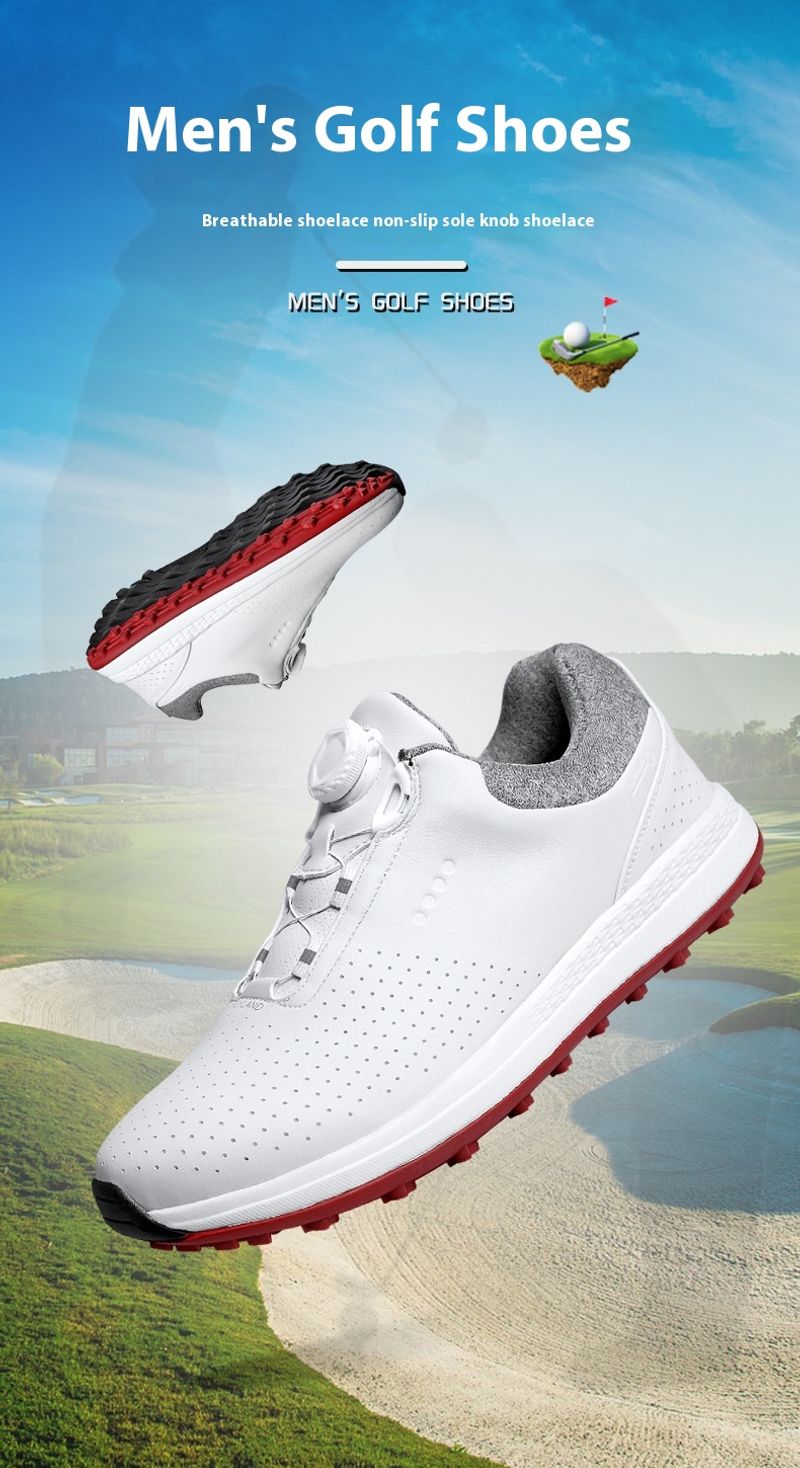 Chaussures professionnelles pour hommes Nouvelles baskets d'entraînement de golf sans crampons à boucle pivotante Taille L_voghion.com