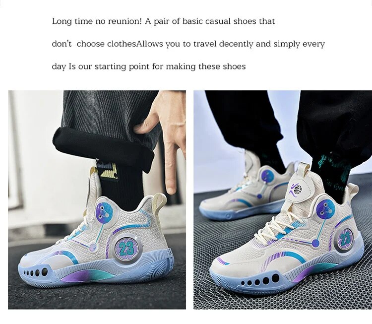 Moda Basket per uomo Uomo Palestra Allenamento Sport Popolare Colorato Impermeabile Casual Scarpe antiscivolo Scarpe da ginnastica da uomo_voghion.com