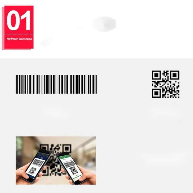 Eindimensionaler tragbarer drahtloser Bluetooth-zweidimensionaler Mini-Hand-Barcodescanner mit rotem Licht, geeignet für Geschäfte_voghion.com