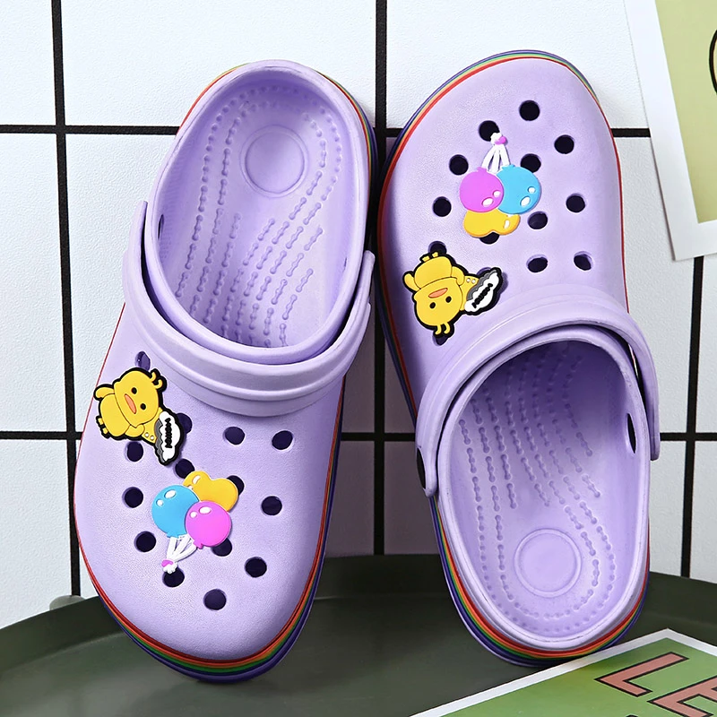P7 Women2023 Rajzfilm Papucsok Csúszásgátló Beach Aranyos Slip On Női Klumpa Platform Szandál EVA Kerti Cipő Női Zuecos_voghion.com