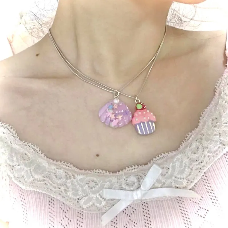 Pendant Necklaces Elegant Resin Woman Necklace Choker Simple Neck Chain With Shell Jewelry For Women_voghion.com