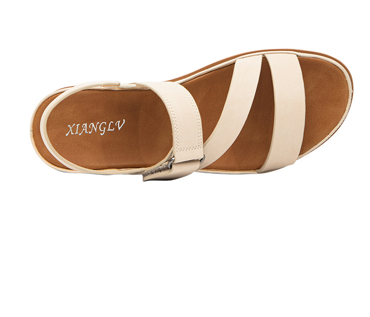 Strandsandalen, bequeme, atmungsaktive und vielseitige Römersandalen, Sandalen mit dicker Sohle_voghion.com