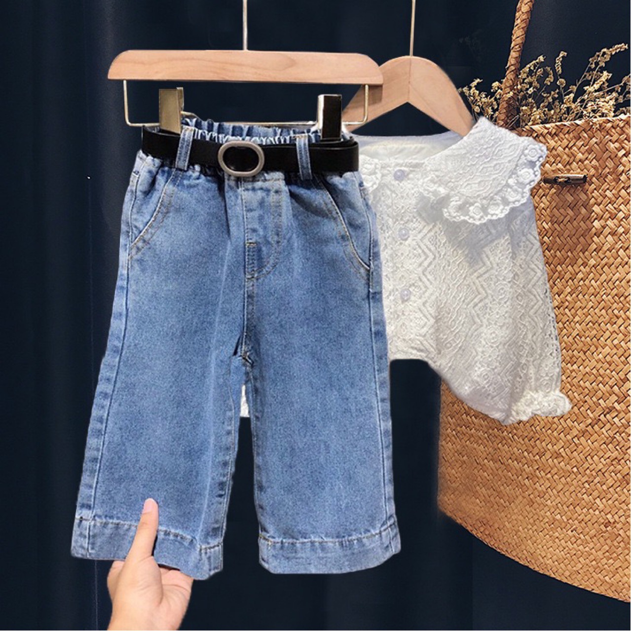 Camicia in pizzo a doppio strato in stile occidentale per mamma e bambini, versione coreana, camicia bianca con colletto a bambola, piccola fragranza, stile camicia bianca_voghion.com