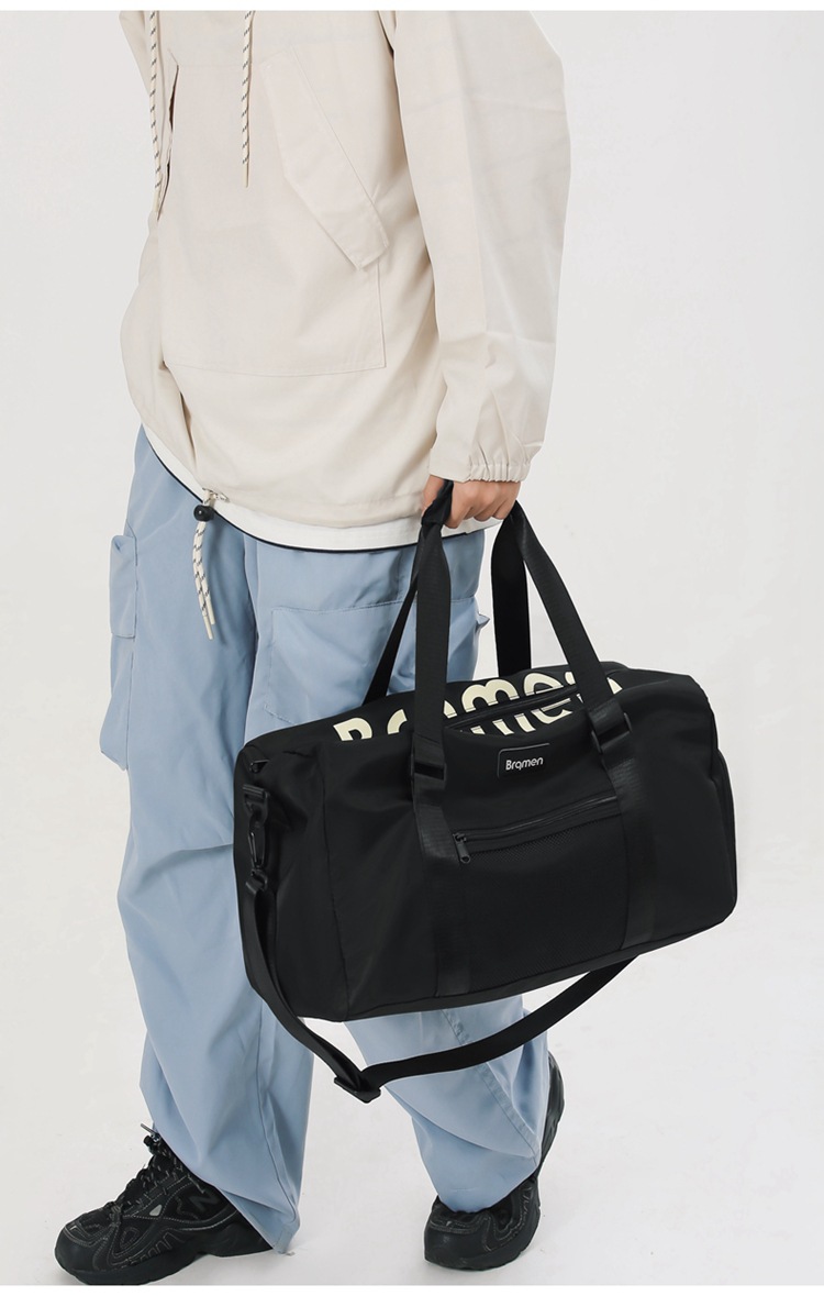 Men's and women's wet dry separation fitness bag, outdoor travel with shoe compartment luggage bag, can be used as a lever handbag_voghion.com