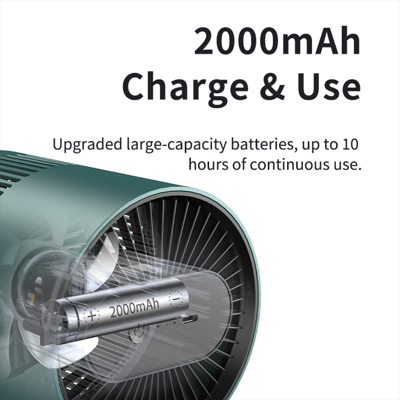 USB Rechargeable Fan Quiet 3-Speed Wind Brushless Desktop Fan Adjustable 100 Rotation Desk Fan for Desk Bedroom_voghion.com