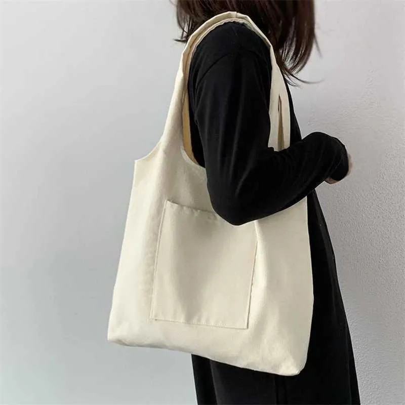 Damen Einkaufstasche umweltfreundliche Aufbewahrung wiederverwendbare Canvas Schulter Schultasche Mädchen Weihnachtsgeschenk Y241011_voghion.com