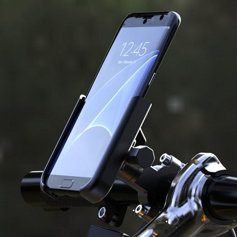 Support de téléphone portable universel en alliage d'aluminium pour vélo, support de guidon de moto, support de téléphone portable antidérapant_voghion.com