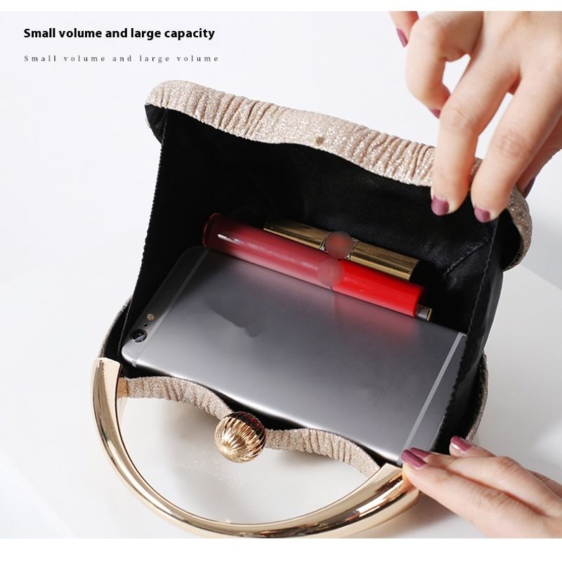 Retro Rosa Handheld Mode Arc Bankett Hochzeit Geschenk Party Nagel Perle Abendkleid Tasche_voghion.com