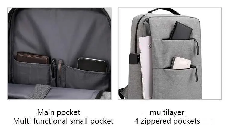 Laptoptaske med lynlås i flere lag, 13, 14, 15 tommer, computerrygsæk til virksomheder, HERRER OG DAMER, TRAVELC241011C241011_voghion.com
