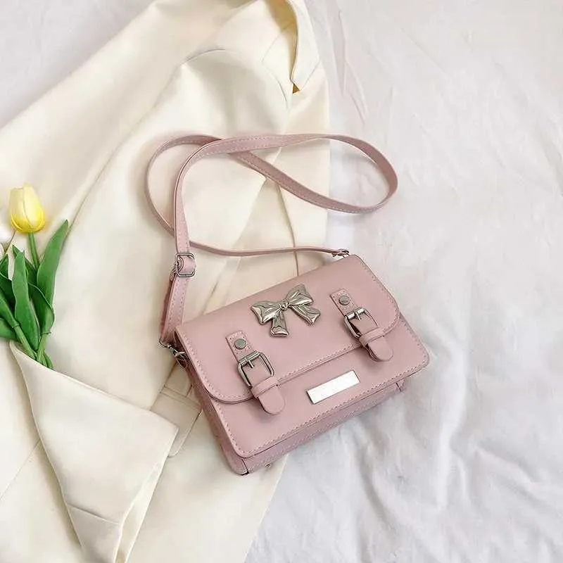 Kleine quadratische Tasche für Damen 2024 Neue Frühjahrs-/Sommermode süße Mädchenschleife personalisierte Pendel-Einzelschulter-Umhängetasche_voghion.com