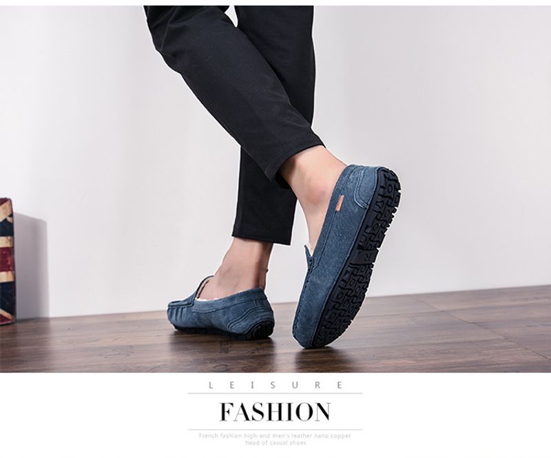 501-3 Wanter Männer Bean Cotton Driving Low-Top Mid-Mouth Flip-On waarm flaach Casual Liederschuhe mat Veet_voghion.com