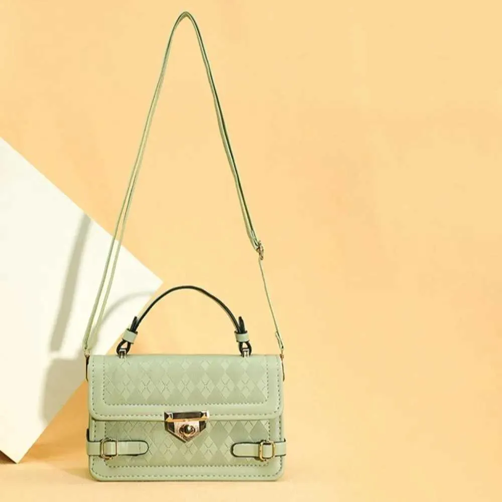 Lässige Mini-Plaid-Handtasche im koreanischen Stil, stilvolle Vintage-Quadrat-Handtasche, klassische einzelne Schultertasche, DailyC241214_voghion.com