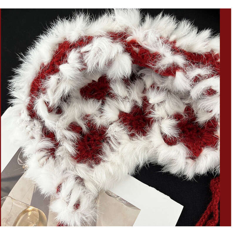 2024 New Rabbit Fur Knitted Woolen For Women's Autumn And Winter Atmosphere, Taking Pictures To Keep Warm,_voghion.com