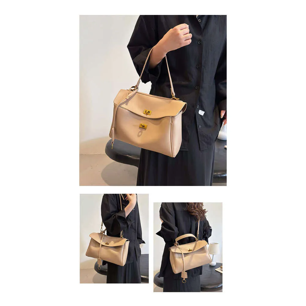 Enkel håndtaske til kvinder i PU-læder med stort håndtag og crossbody-taske til daglig indkøbspose til damer_voghion.com