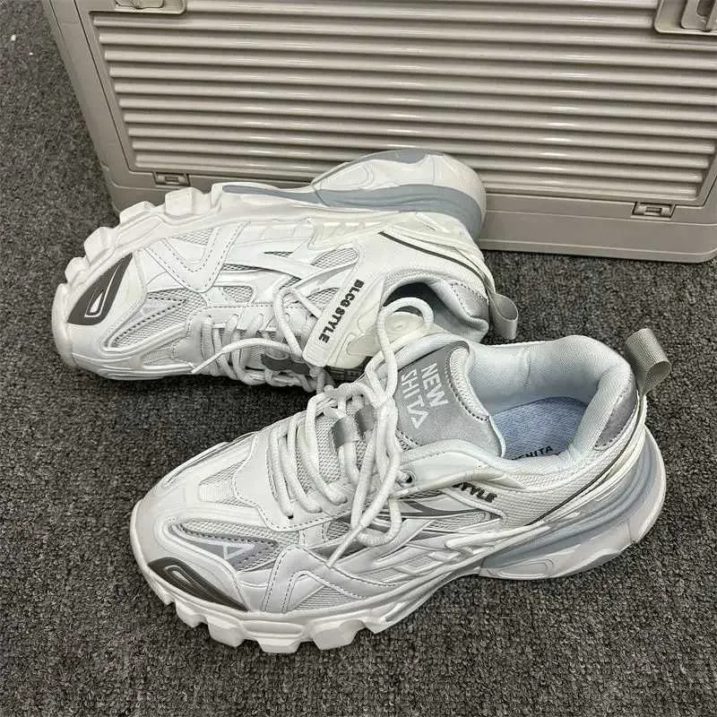 Size 41 42 Womens Casual Sports Men Stylish Brand Design Ladies Chunky Sneakers Thick Sole Tennis Shoes 43 44 Big_voghion.com