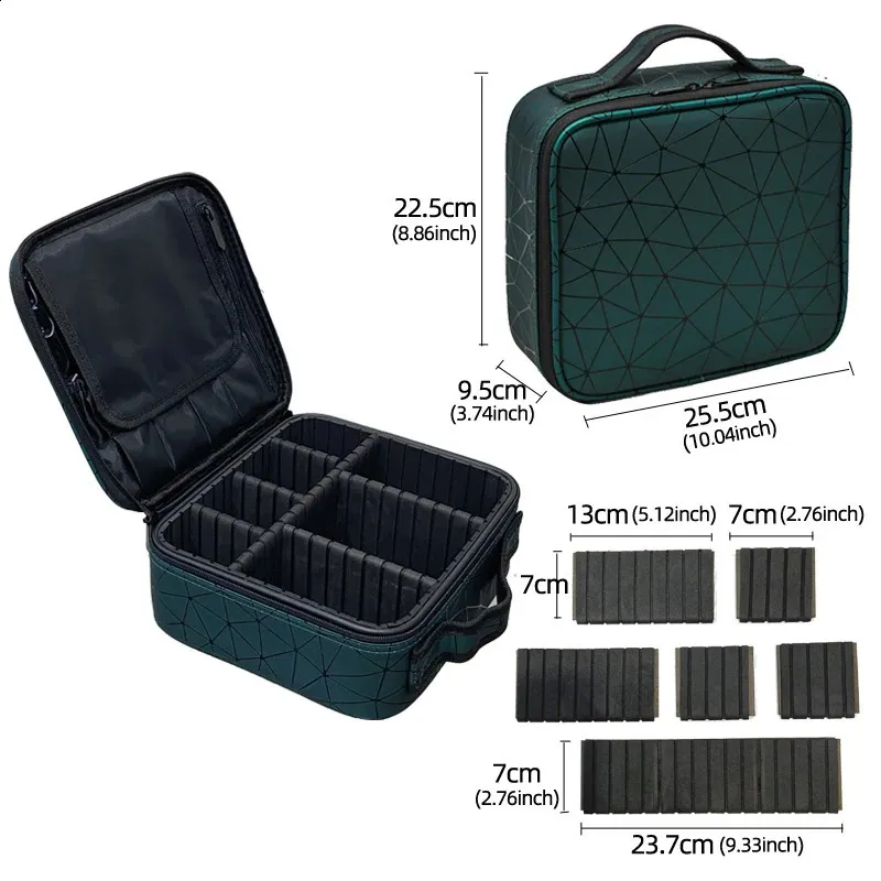 Trousse de maquillage en cuir PU pour femme, trousse de voyage multifonctionnelle et portable pour ranger le maquillage 241220_voghion.com
