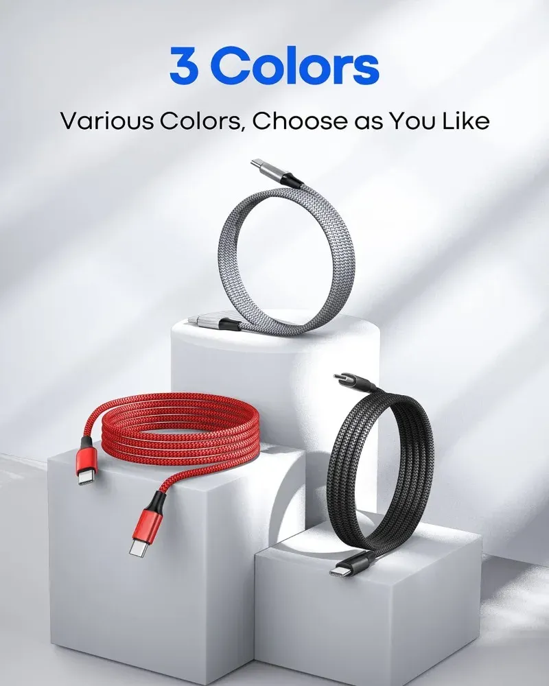 Câble de charge Super vers Type-C extra long de 3, 5, 8, 10 m, cordon de chargeur extensible pour téléphone portable Xiaomi Samsung Type-C_voghion.com
