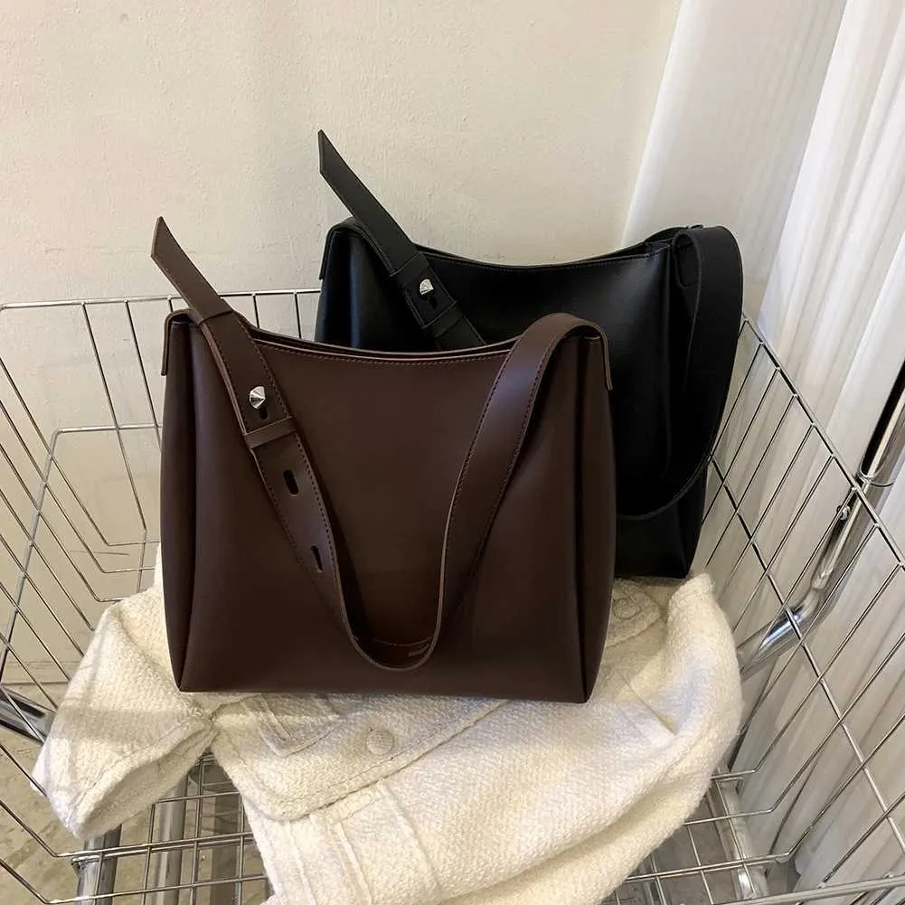 Borsa a tracolla grande capacità in pelle da donna, borsa casual a tracolla, borsa hobo e pochette, set autunno inverno Ba241106_voghion.com
