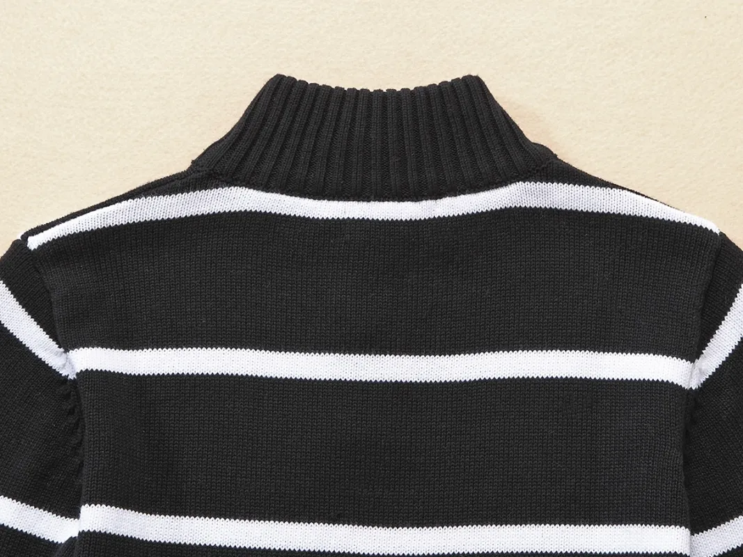 Maglione polo invernale da uomo 2024, in pile, spesso, con mezza cerniera, collo alto, caldo, aderente, casual_voghion.com