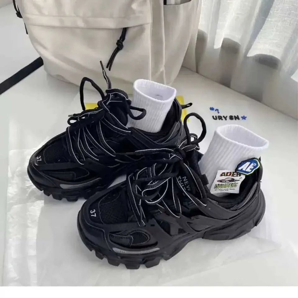Size 41 42 Womens Casual Sports Men Stylish Brand Design Ladies Chunky Sneakers Thick Sole Tennis Shoes 43 44 Big_voghion.com