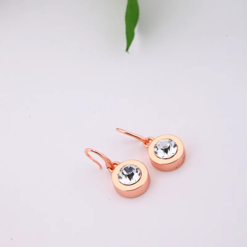 Orecchini pendenti da viaggio in argento placcato, orecchini spessi, piccoli, da donna, in metallo unico, circolari, divertenti, con diamanti_voghion.com
