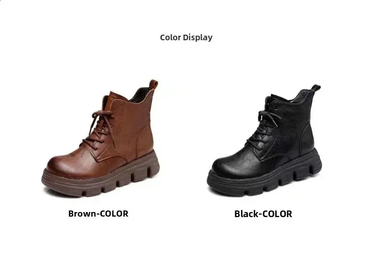 Bottes Martin pour femmes, semelle épaisse, automne/hiver, petites, amincissantes, tendance, en caoutchouc, montantes, 240719_voghion.com